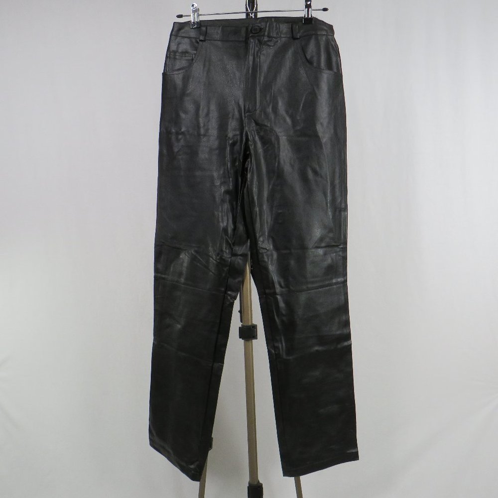 Jazzie Black Faux Leather Pants